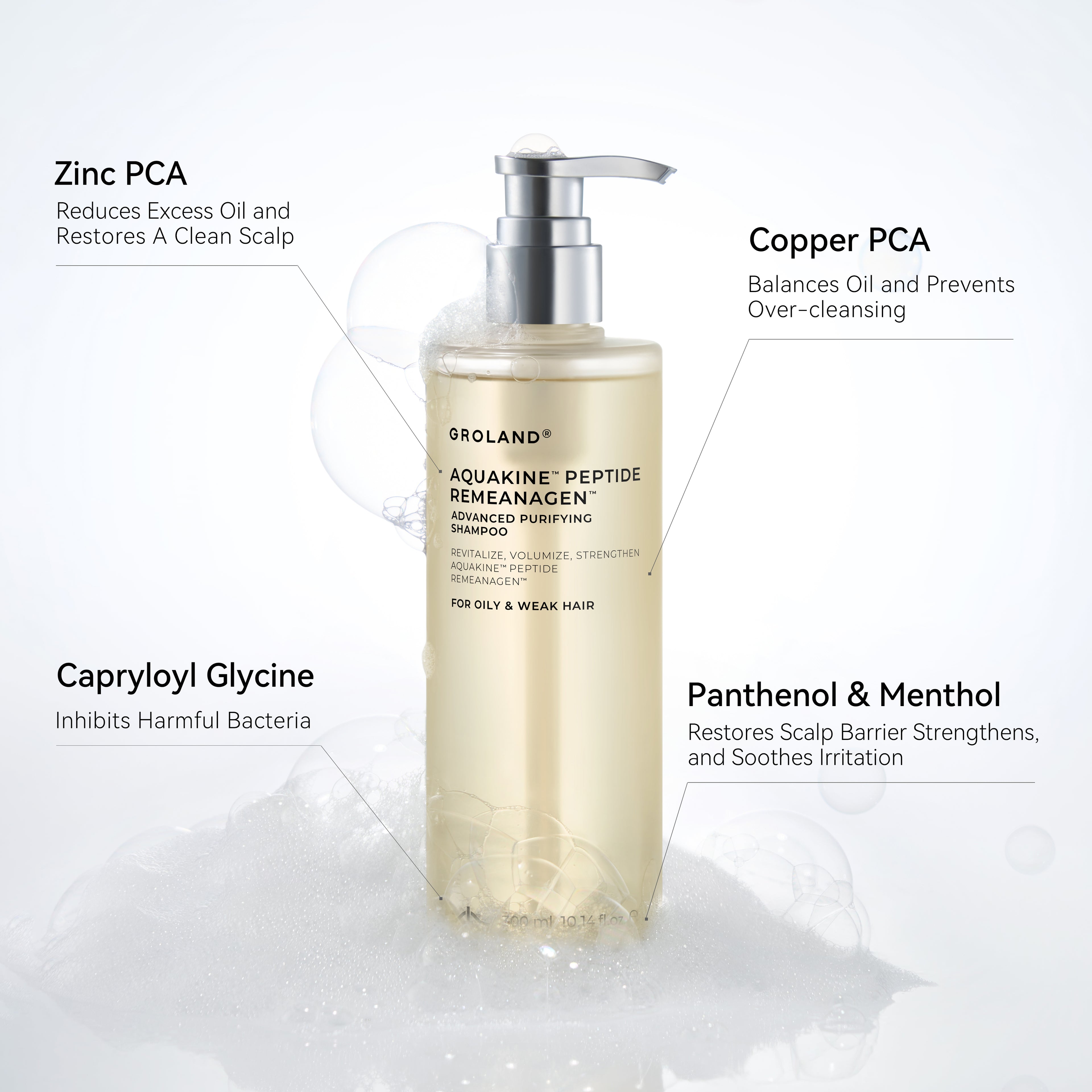 Groland Platinum Advanced Purifying Shampoo (For Oily Scalp)