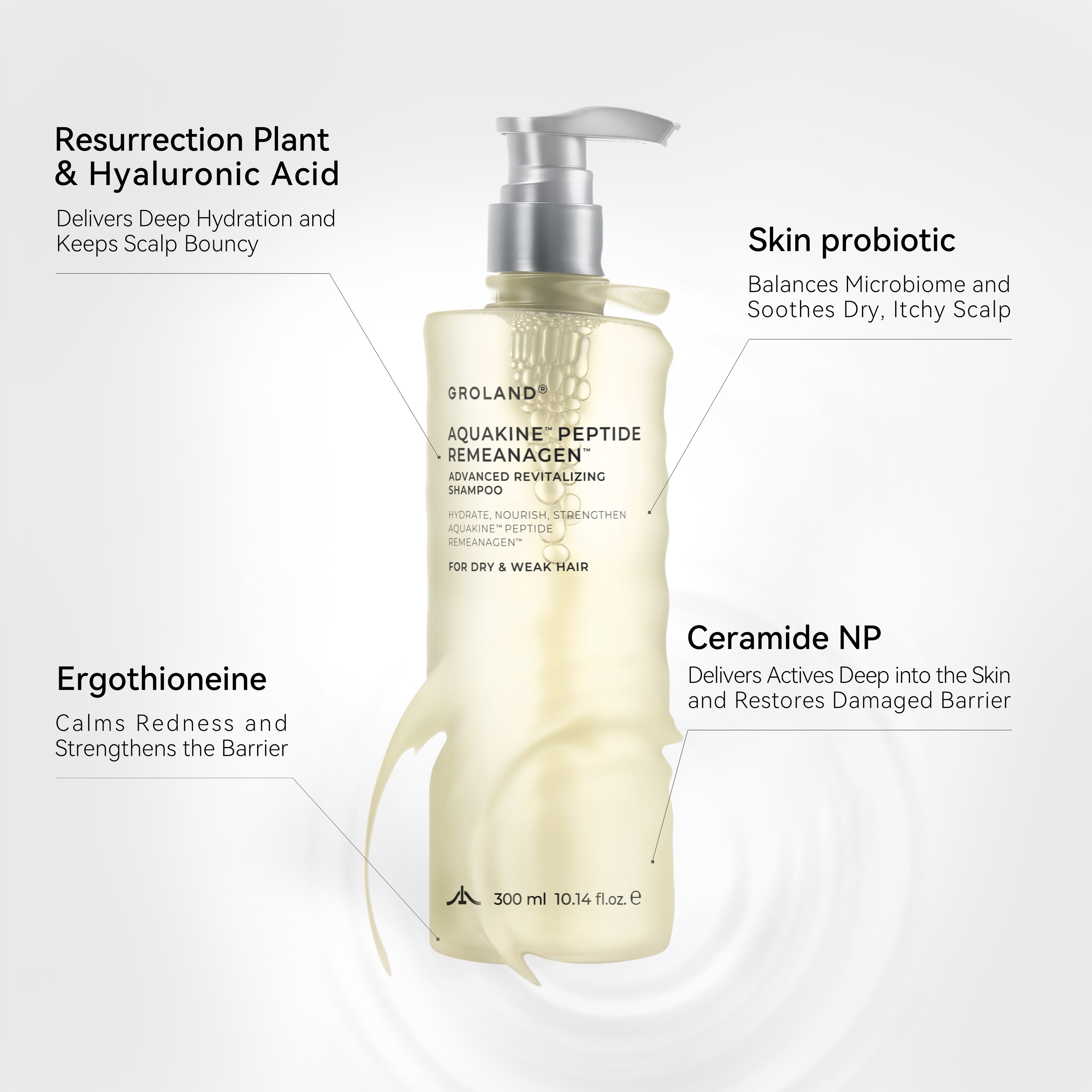 Groland Platinum Advanced Revitalizing Shampoo (For Dry Scalp)